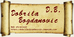 Dobrila Bogdanović vizit kartica
